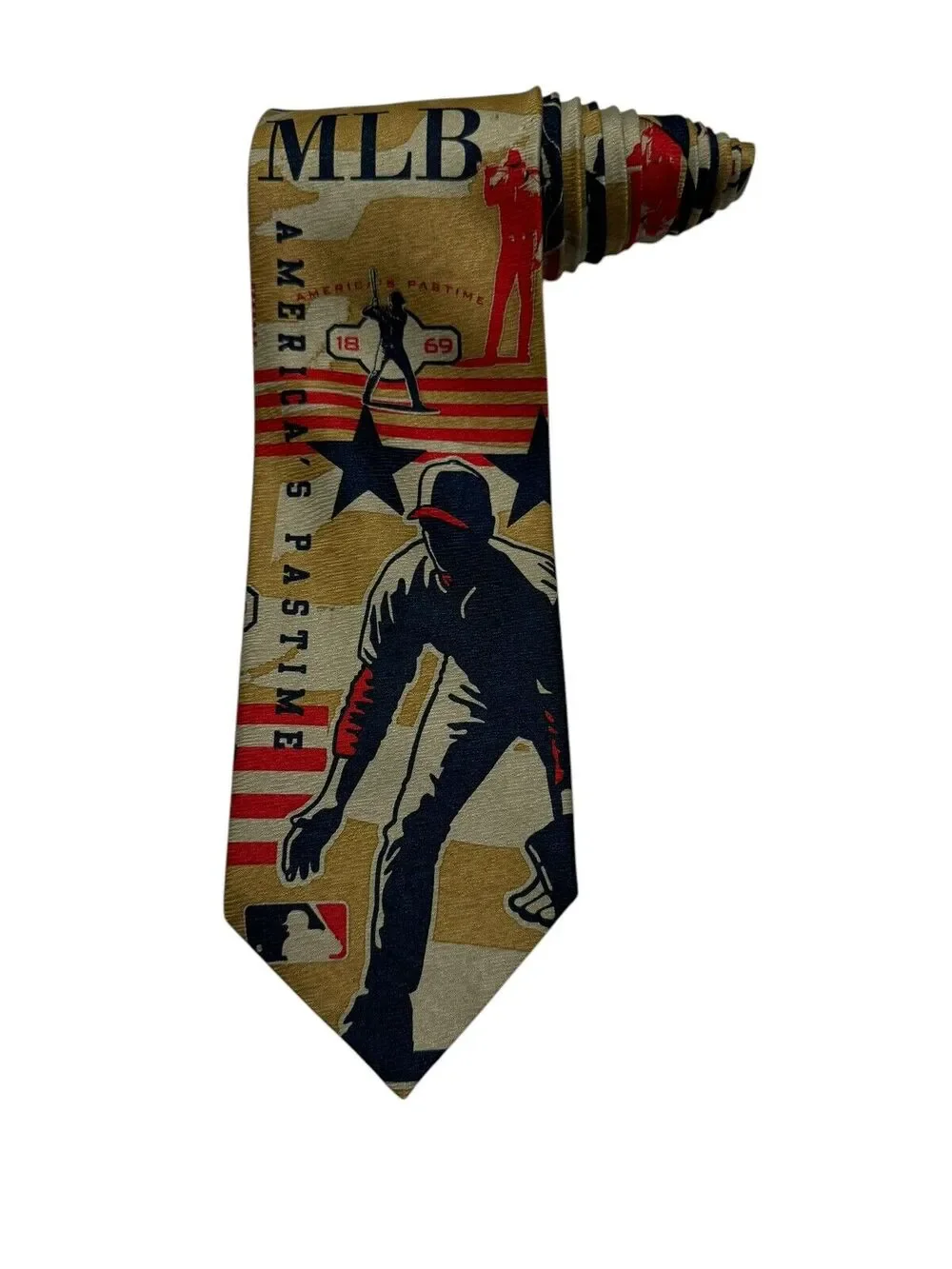 Ralph Marlin MLB America’s Pastime Baseball Sports Vintage 2003 Necktie